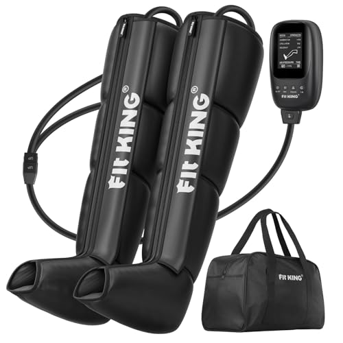 FIT KING Air Compression Recovery System, Sequential Device for Fast Recovery, Foot and Leg Massager Boots to Enhance Sports Performance, FSA-HSA (Small)
