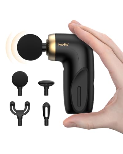 HEYCHY A1 Super Mini Massage Gun, Percussion Deep Tissues Muscle Massa — Size, capacity and configuration compared
