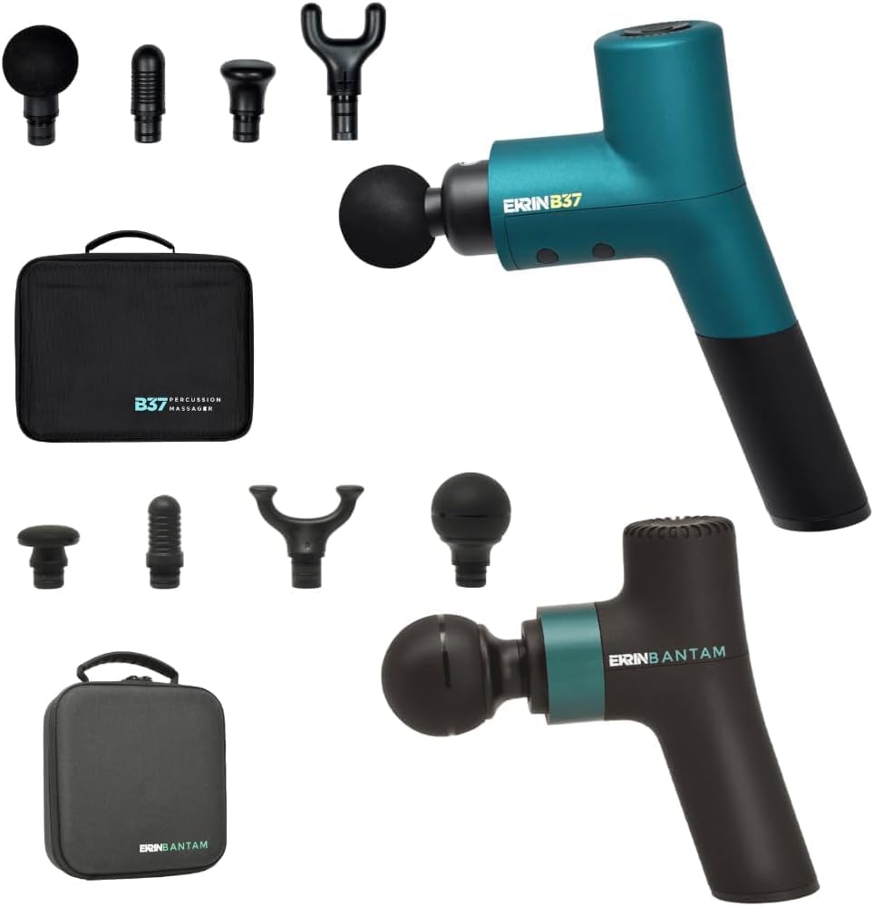 Ekrin Athletics Ultimate Muscle Recovery Bundle: B37v2 Percussive Therapy Massager & Bantam Compact Massage Device - Compr...