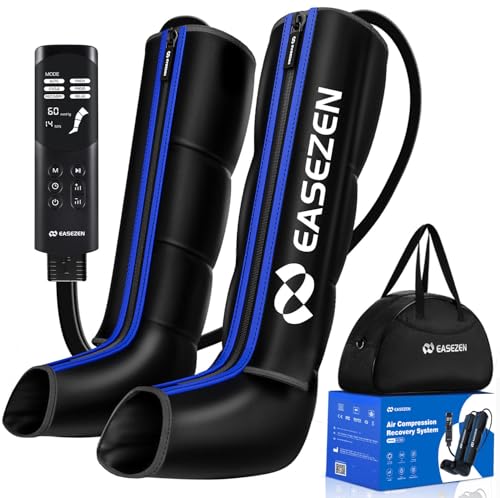 EaseZen Leg Compression Massager for Circulation and Pain Relief, Leg Recovery Compression System for Fast Recovery of Foot, Calf and Thigh, Relieve Edema, Reduce Muscle Fatigue