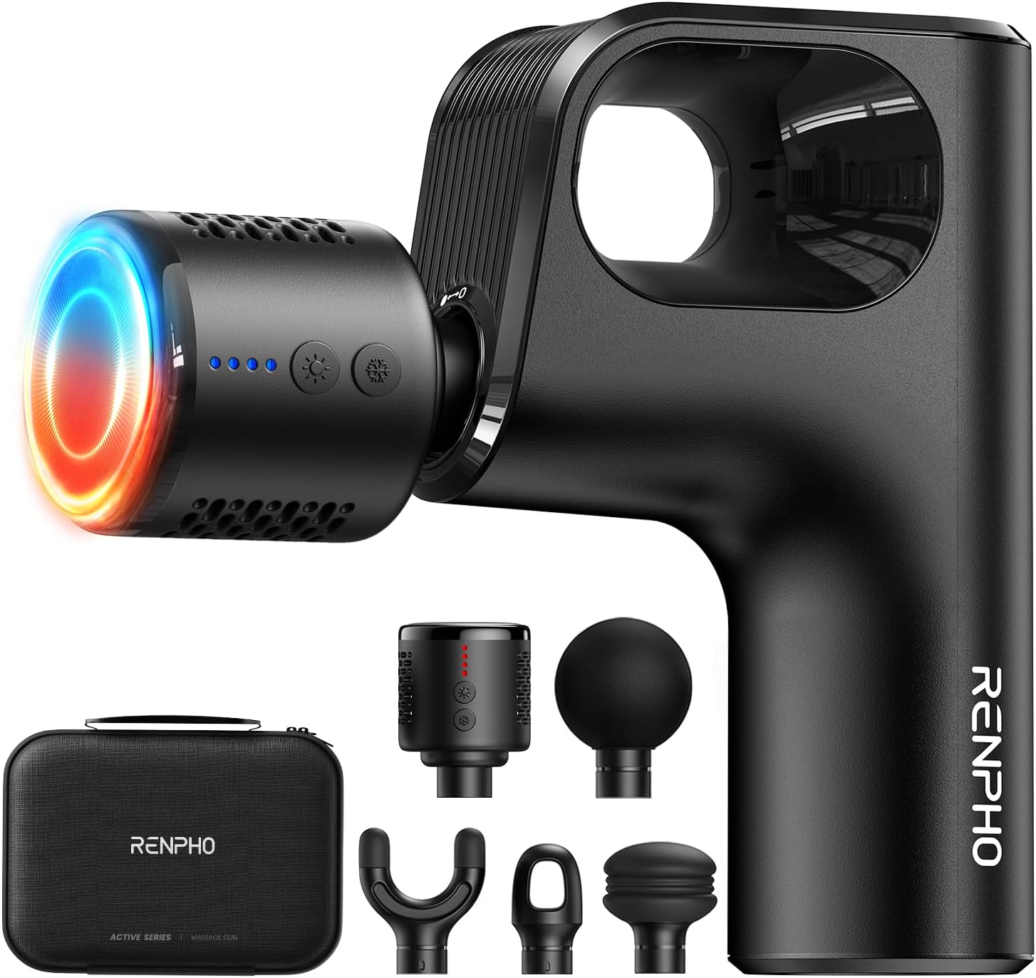 RENPHO Massage Gun with Heat and Cold, Fathers Day Dad Gifts Innovative Loop Design for Ease of Use, Deep Tissue Back Mass...