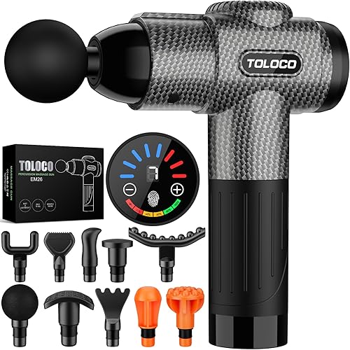 TOLOCO Massage Gun, Deep Tissue Back Massage for Athletes for Pain Rel — Build quality and design details up close