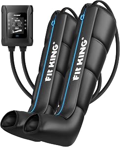 FIT KING Professional Air Compression Leg Recovery Compression System, Rechargeable Portab