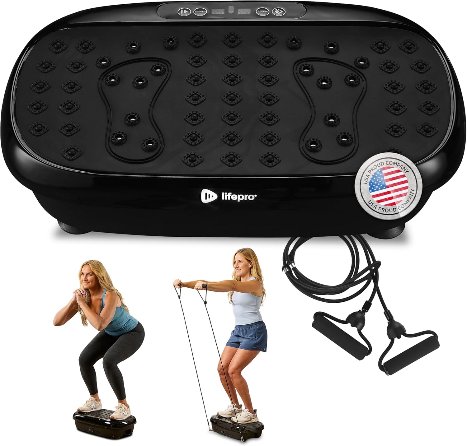Lifepro HexaPlate Lite Vibration Plate Exercise Machine with Magnetic Acupoints - Full Body Vibration Platform for Beginne...