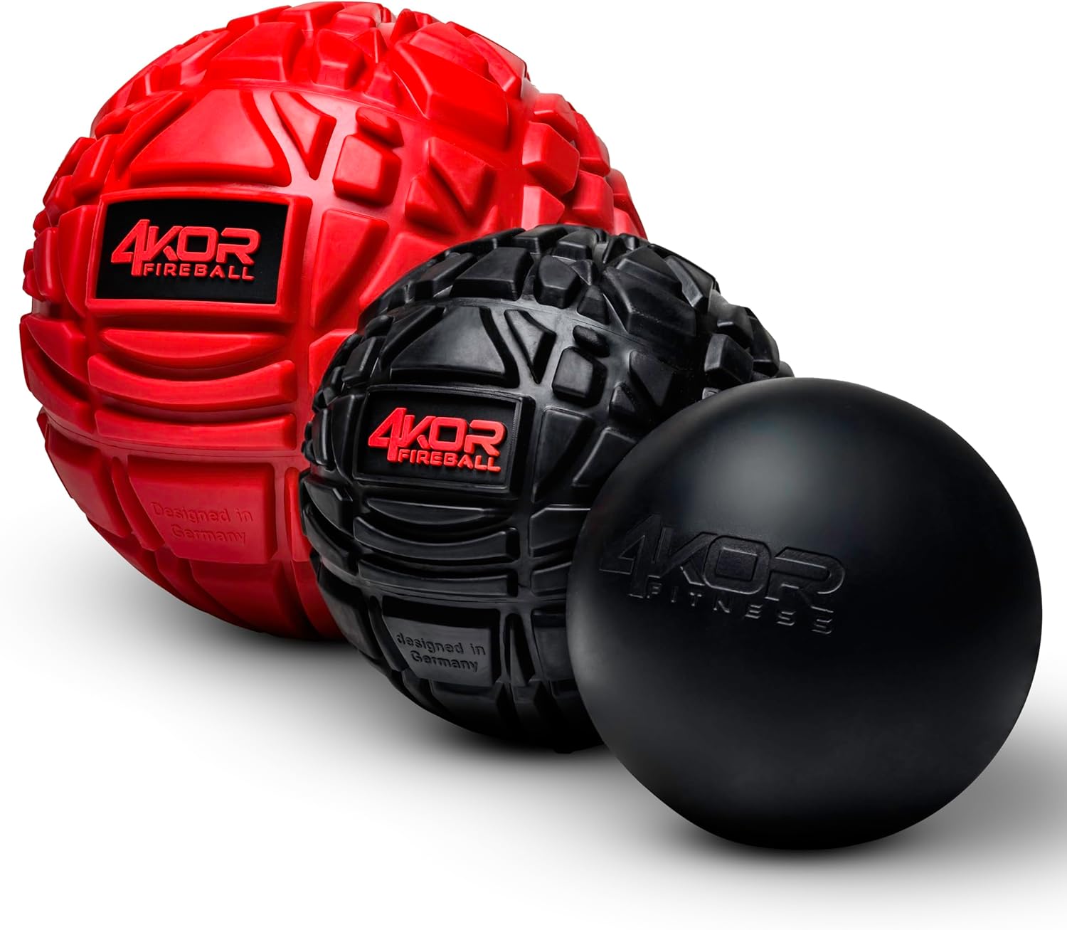 4KOR Massage Balls for Trigger Point Therapy - Myofascial Release Ball - Muscle Relief for Back, Neck, Shoulder, Foot Pain...