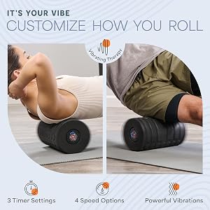 LifePro Surger Vibrating Foam Roller — Electric 4-Speed Deep Tissue Massager with Built-in Timer